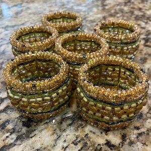 Set of 6 Napkin Rings / Table Decor